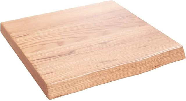 vidaXL Waschtischplatte aus Eichenholz in Braun, B/T/H: 40 x 40 x 4 cm - Bild 1
