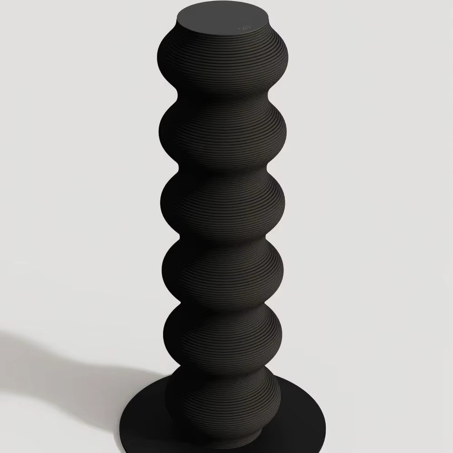 FurryTail Kratzbaum aus Rattan in Weiß/Schwarz, H x B x T: 89 x 43 x 16 cm - Bild 4
