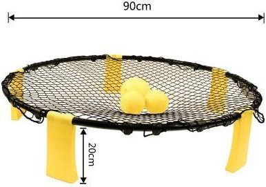 Binchi Mini-Volleyball-Set, Runder Tennisball, Gelb, ab 3 Jahre - Bild 1