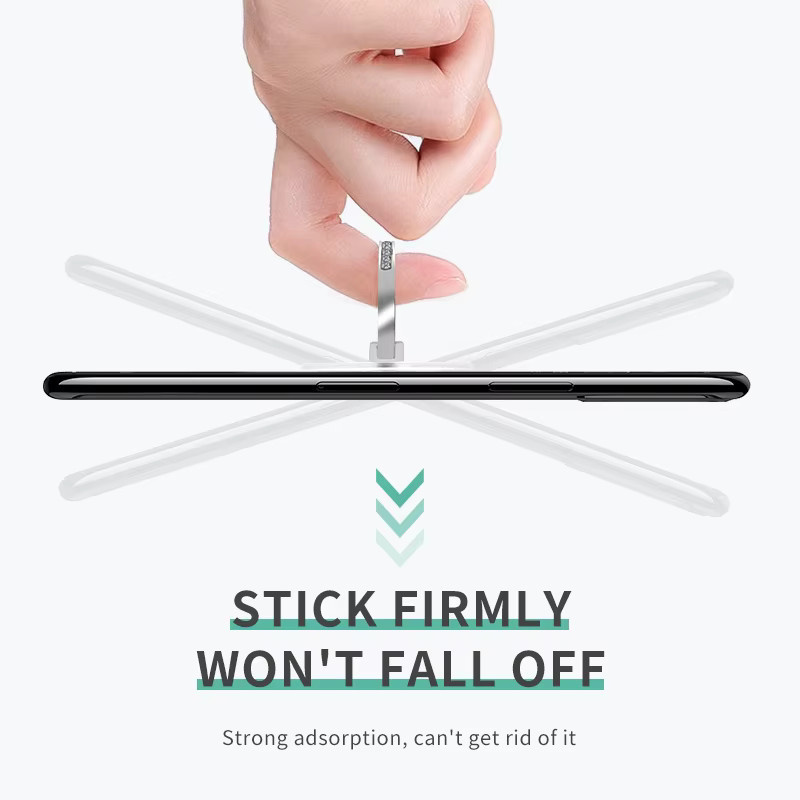 WSSHE Transparenter Handy-Ringhalter mit 360 Grad drehbarem Ständer und Fingergriff für dein Smartphone oder deine Handyhülle - Bild 3