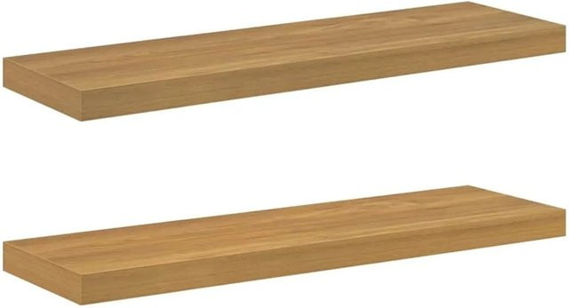 vidaXL Wandregal 2er Set Braun aus Holzwerkstoff, B/T/H: 90 x 23,5 x 4 cm - Bild 1