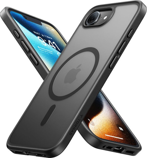 Torras Guardian MagSafe Schutzhülle für Apple iPhone 17e und iPhone 16e, Schwarz - Bild 1