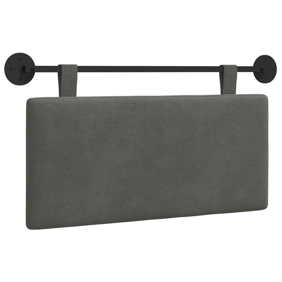 vidaXL Wandmontiertes Polsterpaneel aus Cordstoff in Grau, B/H: 100 x 55 cm - Bild 2