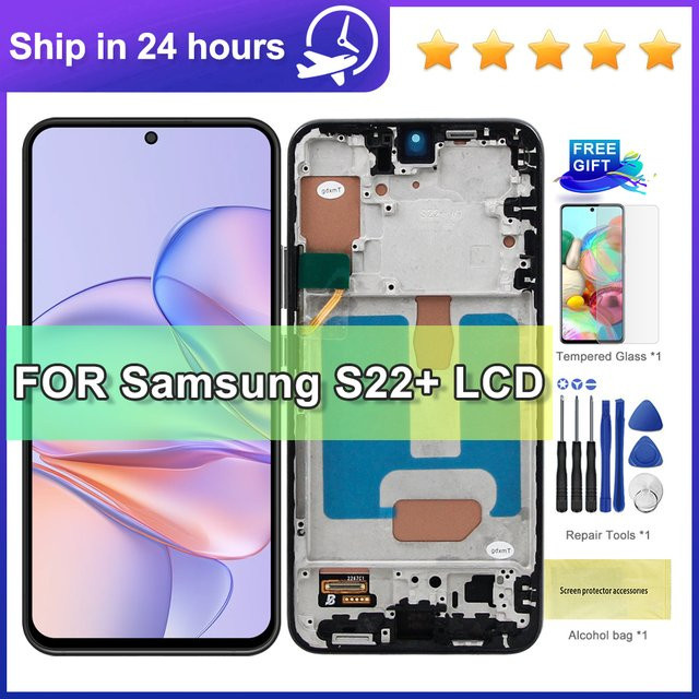 Samsung S22 Plus 5G Display mit Touchscreen Digitizer und Rahmen in Schwarz - Bild 1