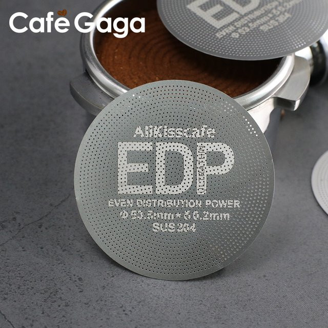 CafeGaGa Kaffee-Puck-Bildschirm aus Metall in Silber, wiederverwendbares feines Sieb für Espresso mit 58,5 mm Durchmesser - Bild 1