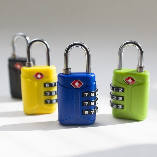 TSA 3-stelliges Zahlenschloss für Koffer und Gepäck in Blau und Multicolour - Bild 1