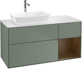 V&B Waschtischunterschrank Finion mit Wandbeleuchtung, Farbe Weiß lackiert, Breite: 120 cm, Tiefe: 50,1 cm, Höhe: 50,1 cm - Bild 1
