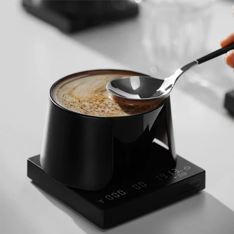 JUSTINLAU Stapelbare Kaffee-Verkostungsschale aus lebensmittelechtem Kunststoff in Schwarz für professionelle Barista-Bewertungen - Bild 2