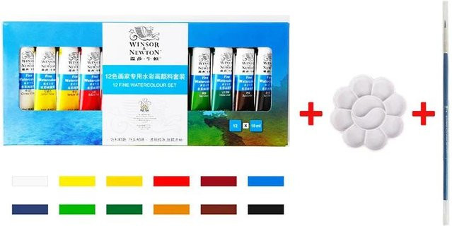 Windsor & Newton Aquarellfarbe Fein Glatt in Blau und Multicolour, 10 ml pro Farbe - Bild 1
