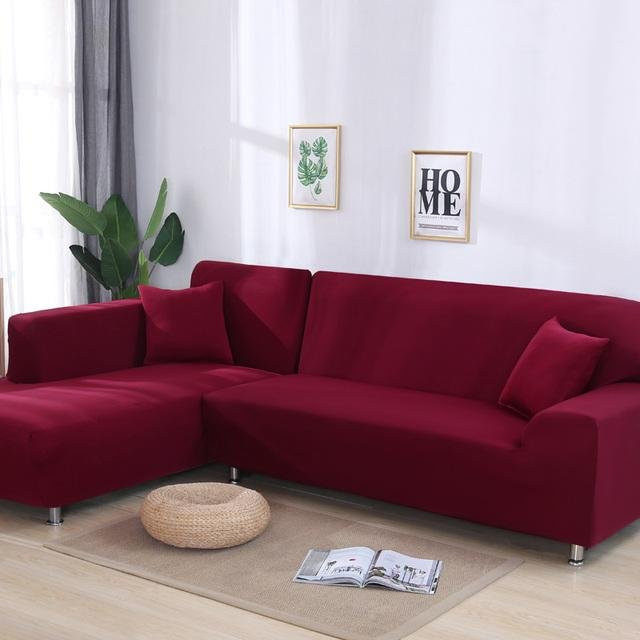 Elastischer Sofabezug aus Spandex in Rot für 1-Sitzer, Breite: 90-140 cm - Bild 1