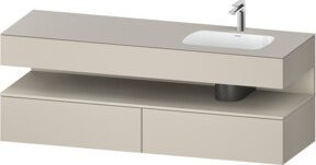 Duravit Einbauwaschtisch-Möbel-Set Qatego in Beige, B/T/H: 160 x 50 x 60 cm - Bild 1