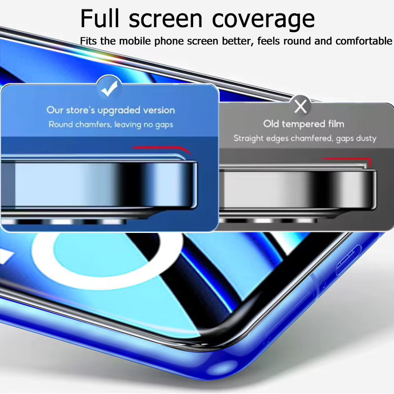 3er-Set gehärtetes Glas als Displayschutz für Realme Narzo 50 Pro und Narzo 50, transparent, HD-Schutz mit Fingerabdruck-Entsperrung - Bild 6