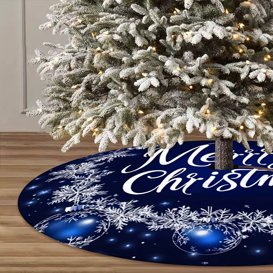 VIKAMA Weihnachtsbaum Rock mit Schneeflocken-Design in Dunkelblau - Bild 4