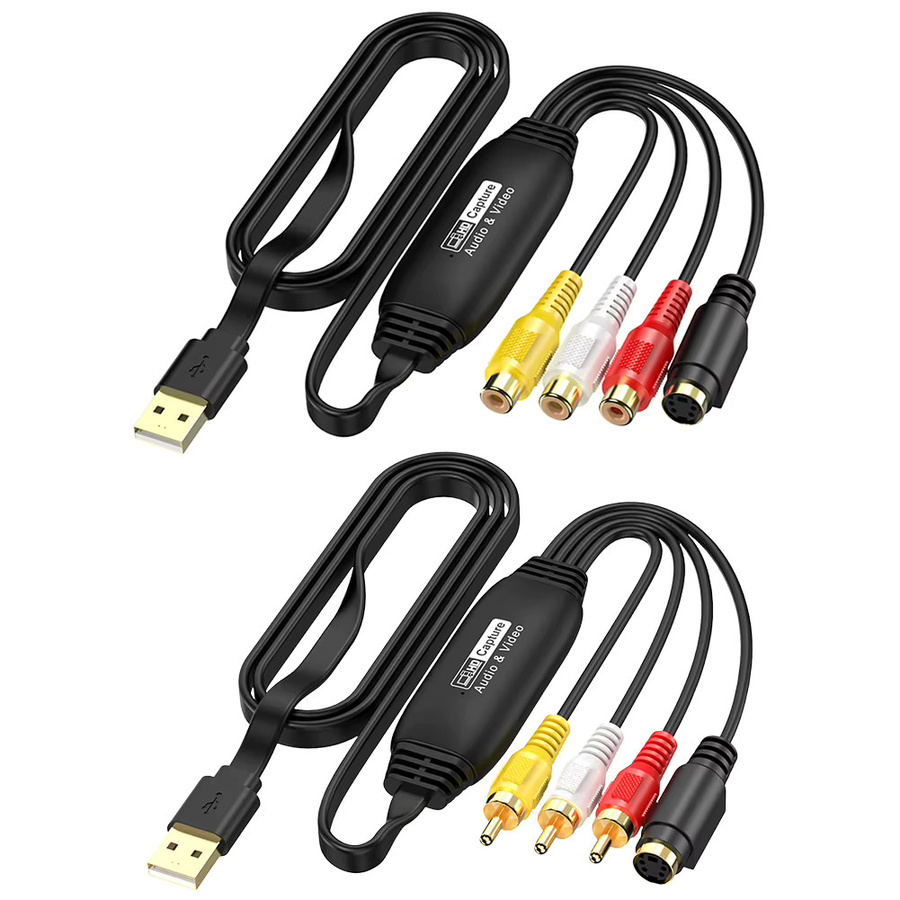 ALLOYSEED USB Video Capture Card RCA zu USB Konverter für VHS, DVD und VCR, Schwarz - Bild 7