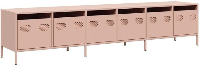vidaXL TV-Schrank aus kaltgewalztem Stahl in Rosa, B/H/T: 202 x 39 x 43,5 cm - Bild 1
