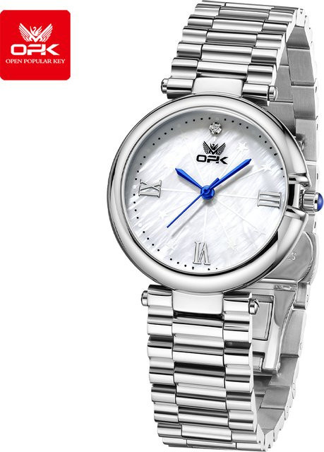 OPK Armbanduhr Quarz, Edelstahl, Silber, Damen - Bild 1