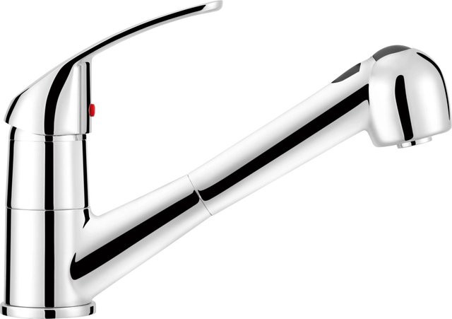 baliv Küchenarmatur KI-1181 mit ausziehbarem Spout und Schwenkarm in Chrom/Silber - Bild 1
