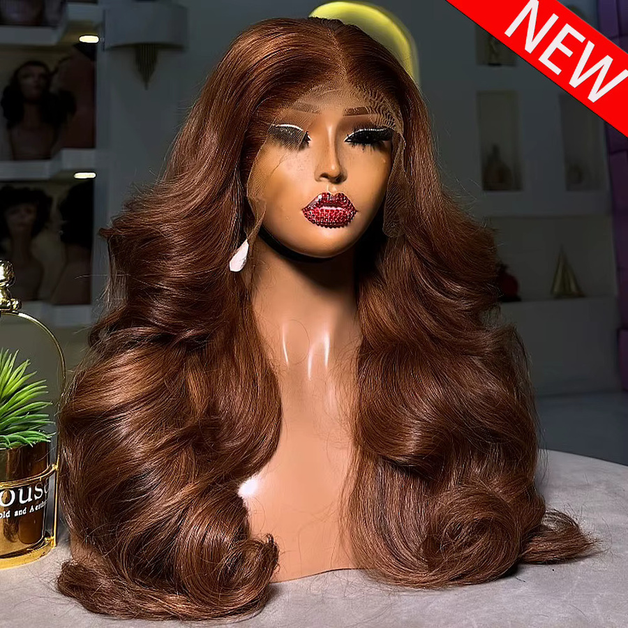 Remeluxe Wear & Go HD Lace Frontal Perücke, Honigbraun, 100% Echthaar, Damen - Bild 2