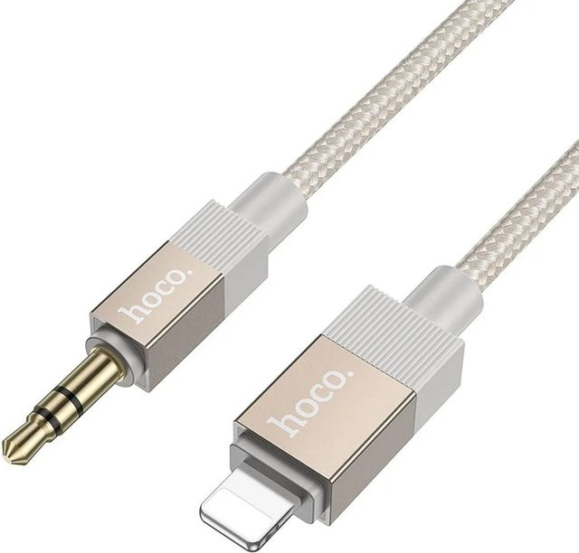 HOCO UPA32A Audio-Kabel Lightning auf 3,5mm Klinke, Gold, 1m - Bild 1