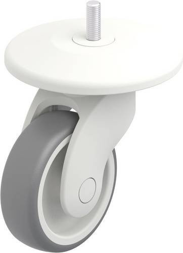 Blickle Kunststoff-Lenkrolle LWK-TPA 101G-11-AMW125 in Grau und Weiß mit einem Rad-Durchmesser von 100 mm und einer Tragfähigkeit von 100 kg - Bild 1