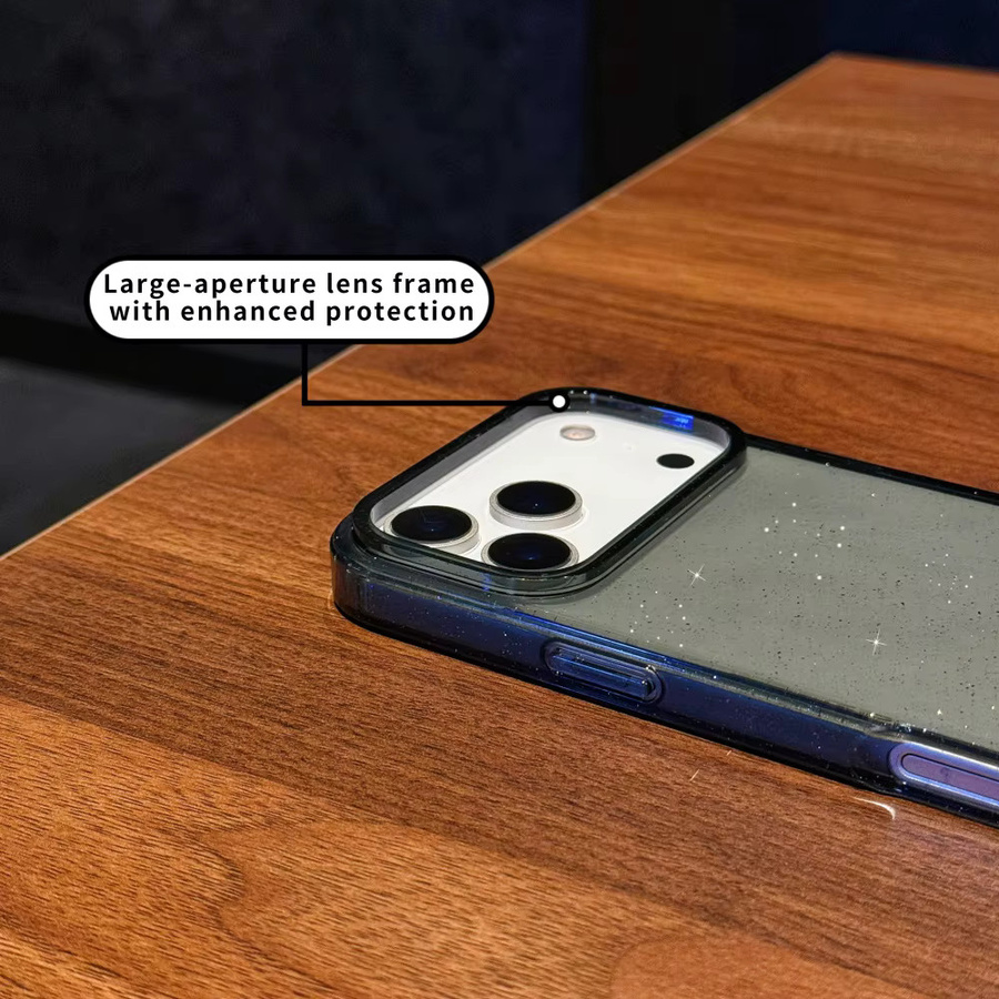 Transparente Glitzer-Schutzhülle für Apple iPhone 17 Pro Max, 17 Air und 17 in Schwarz oder Lila - Bild 2
