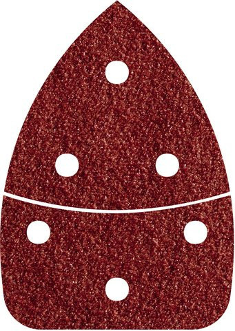 Wolfcraft Schleifblatt für Multischleifer, Körnung: k180, Korund, Farbe: rot - Bild 1