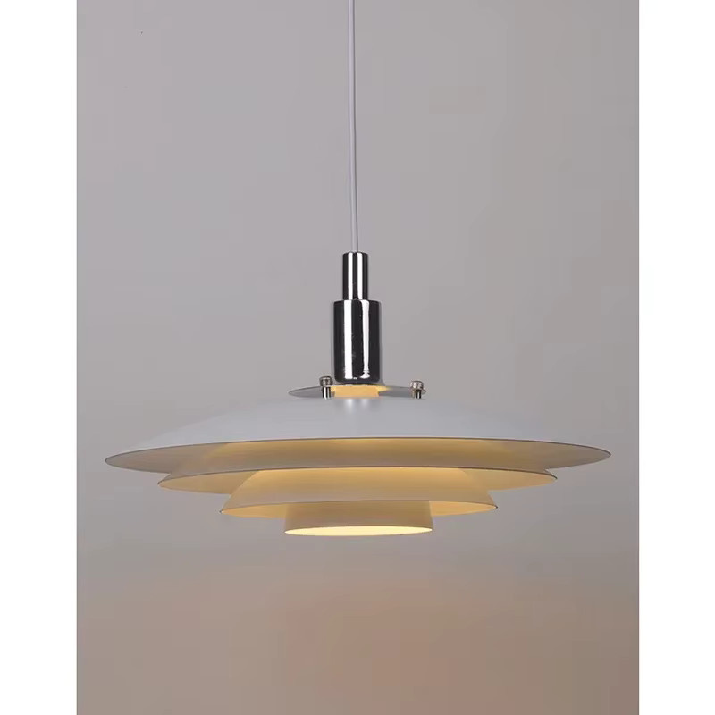 JIANKEXING Mid-Century Pendelleuchte mit Farbverlauf in Weiß und Rot, verstellbare Designer-Lampe aus Metall für Esszimmer und Küche - Bild 3