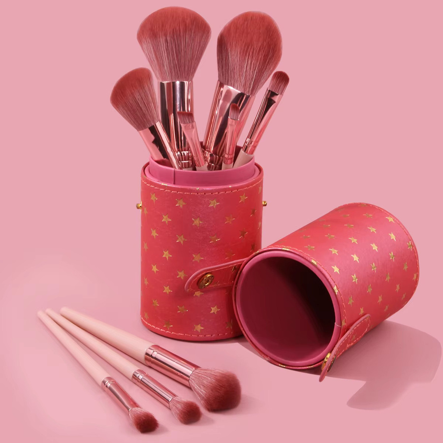 KOSSHOW Make-up-Pinsel-Aufbewahrung, PU-Leder, Pink, Unisex - Bild 2