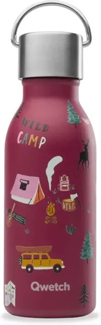 Isotherme Trinkflasche Qwetch Yosemite Enfant aus Edelstahl in Rot und Pink - Bild 1