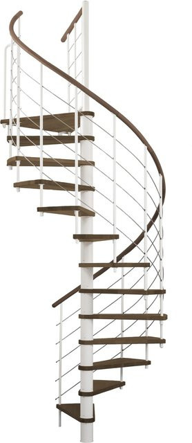 Minka Spindeltreppe Venezia aus Holz in Walnuss für eine Geschosshöhe bis 305,5 cm - Bild 1