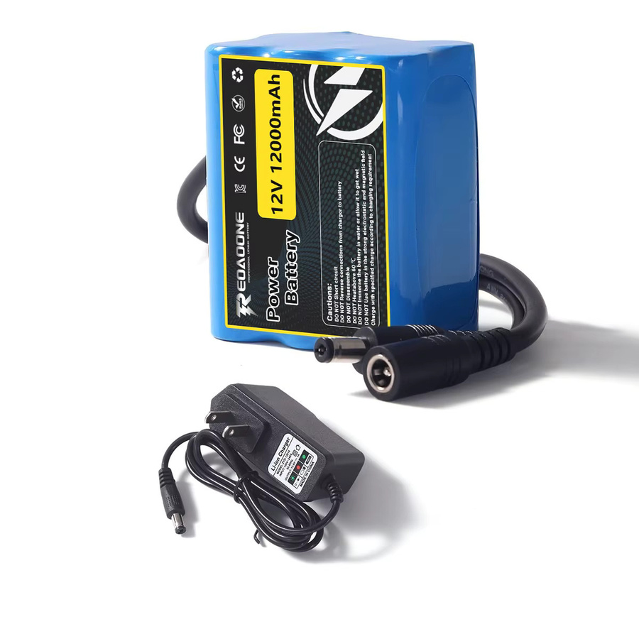 Reoaoone Wiederaufladbarer 12V 12000mAh Lithium-Ionen-Akku 3S2P mit BMS-Schutz in Blau - Bild 5