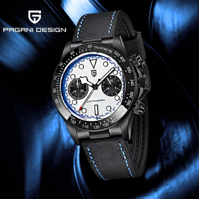 Pagani Design Chronograph, Quarz, Saphirglas, Weiß, Herren - Bild 1