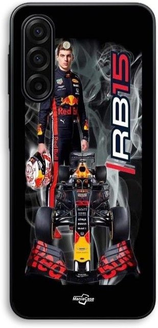 MANIACASE Handyhülle für Samsung Galaxy A27 Max aus Silikon TPU mit Verstappen Red Bull F1 Motiv in Schwarz - Bild 1