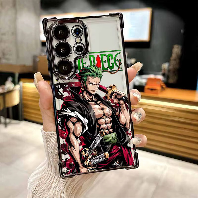 ONE PIECE Roronoa Zoro Handyhülle für Samsung Galaxy S26 S25 S24 S23 S22 S21 S20 Ultra Plus, sturzsichere Silikon-Schutzhülle, Multicolor - Bild 1