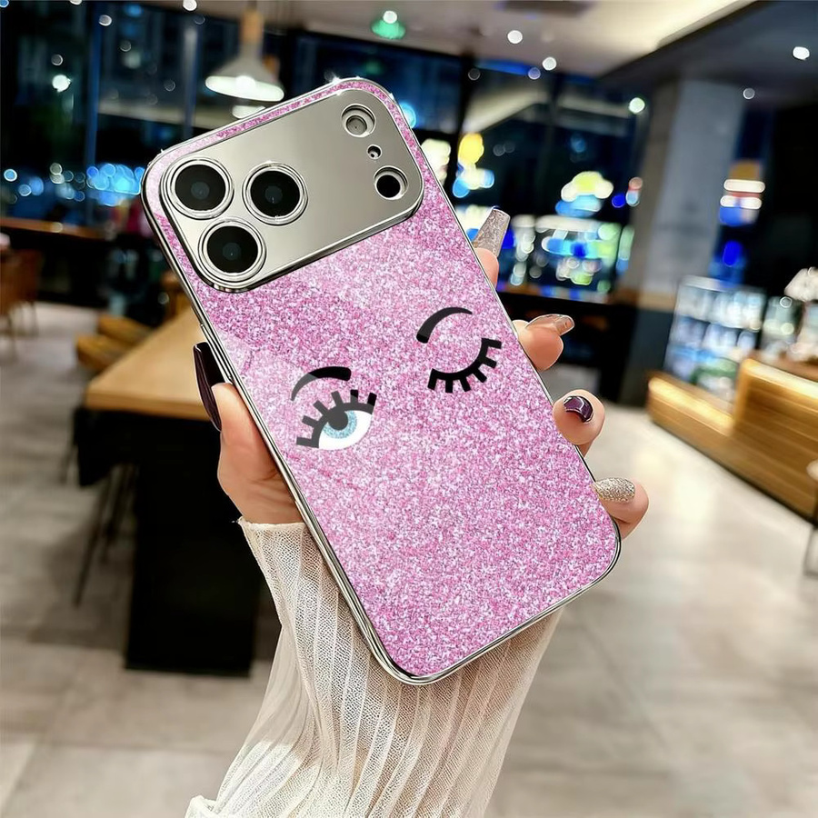 Ferragni Handyhülle für iPhone 17 16 15 14 13 12 Pro Max Plus mit galvanisiertem Metall-Bumper in Pink, stoßfeste Hülle - Bild 2
