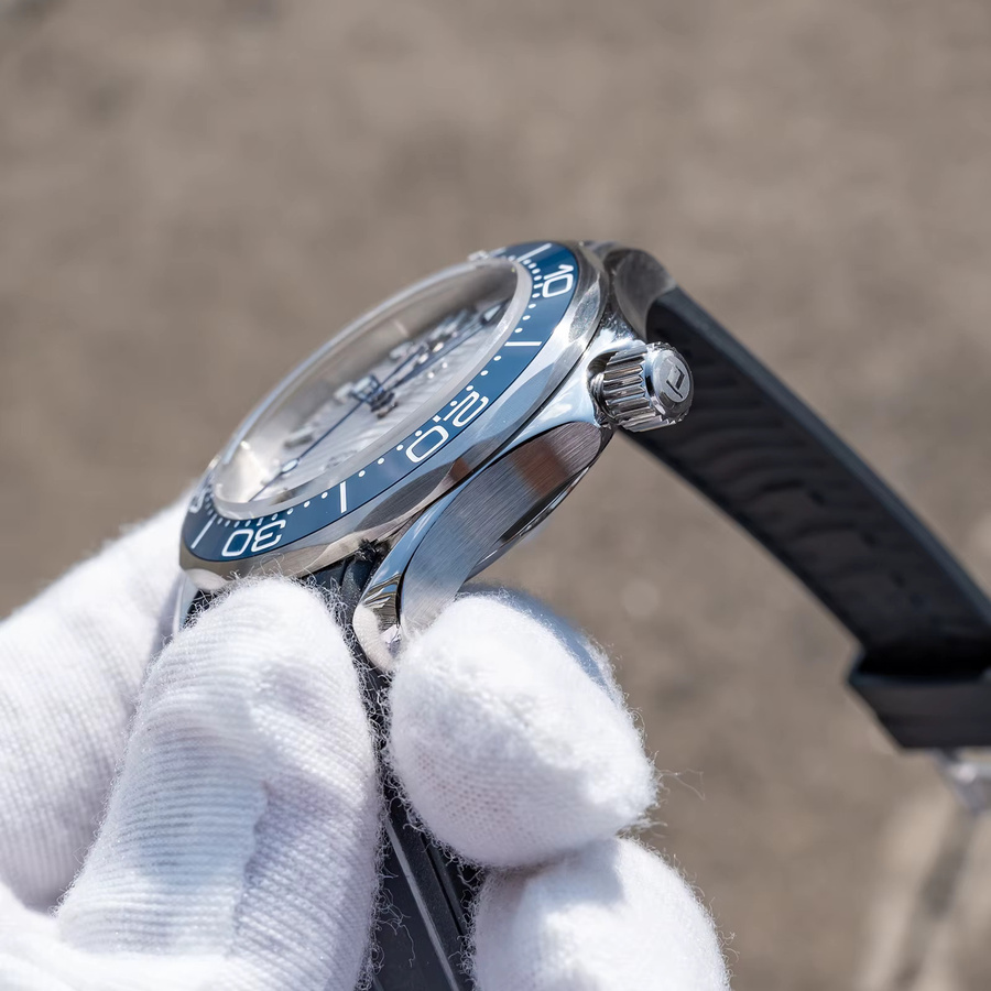 OBLVLO Armbanduhr Automatik, Edelstahl, Silber, Kautschuk, Herren - Bild 3