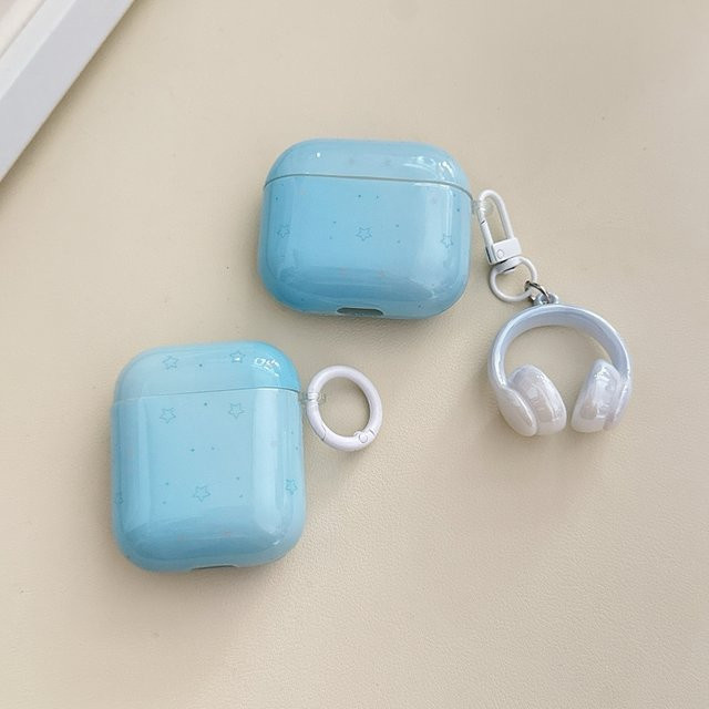 Apple Schutzhülle für AirPods, blaue Sterne, Unisex - Bild 1