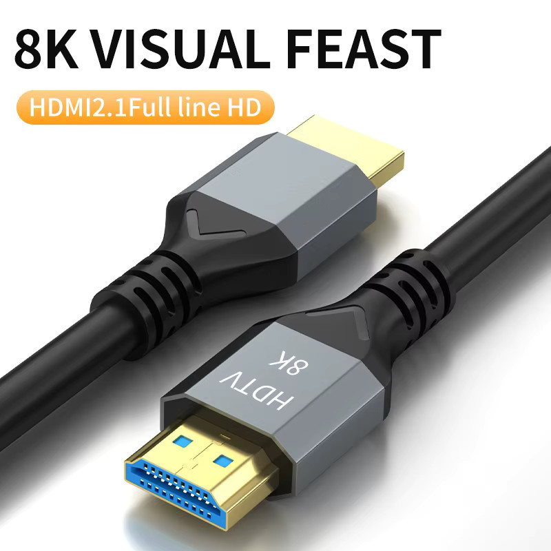 LMCNZZ HDMI 2.1 Splitter Adapter in Schwarz für 8K @ 60Hz und 4K @ 120Hz mit 48Gbps, unterstützt eARC, ARC und HDCP für PC, Laptop, Projektor und HD-TV - Bild 2