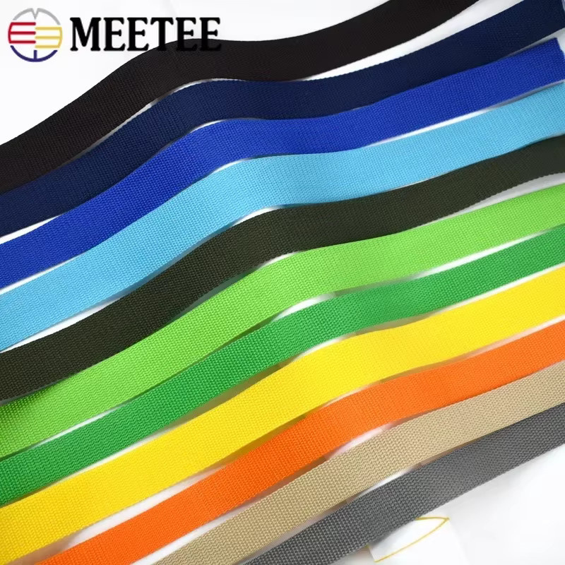 Meetee Gurtband Set für Rucksäcke und Taschen, 5m Länge, Farben: Schwarz und Mehrfarbig, Breite: 20–50 mm - Bild 3