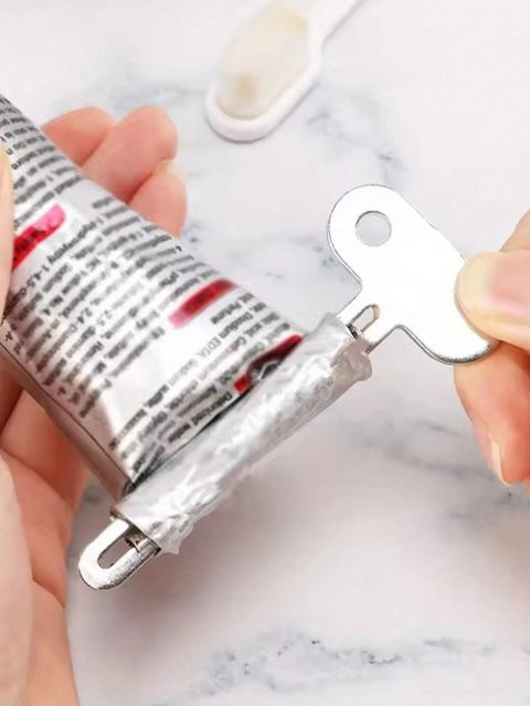 Manueller Zahnpasta-Tubenquetscher aus Gusseisen von chenxiaogang in Silber - Bild 1