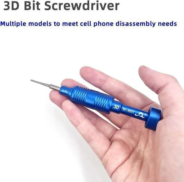 SiKO 3D-Präzisions-Schraubendreher mit Aluminiumlegierung-Griff in Blau für iPhone, Samsung und Uhrenreparatur inklusive tragbarem Gehäuse - Bild 1