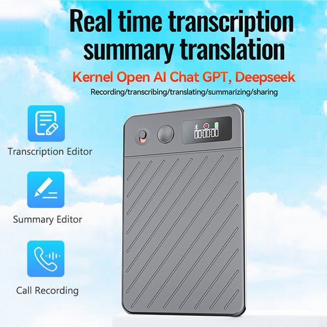 luxuglow KI-Sprachrekorder mit ChatGPT für intelligente Transkription, Zusammenfassung und Übersetzung für Meetings und Vorlesungen - Bild 1