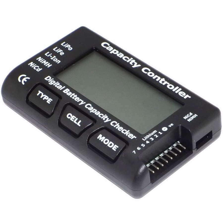 YSIDO CellMeter-7 Digitaler Akku-Tester und Zellspannungsprüfer für LiPo, LiFe, Li-Ion, NiMH und NiCd in Schwarz - Bild 2
