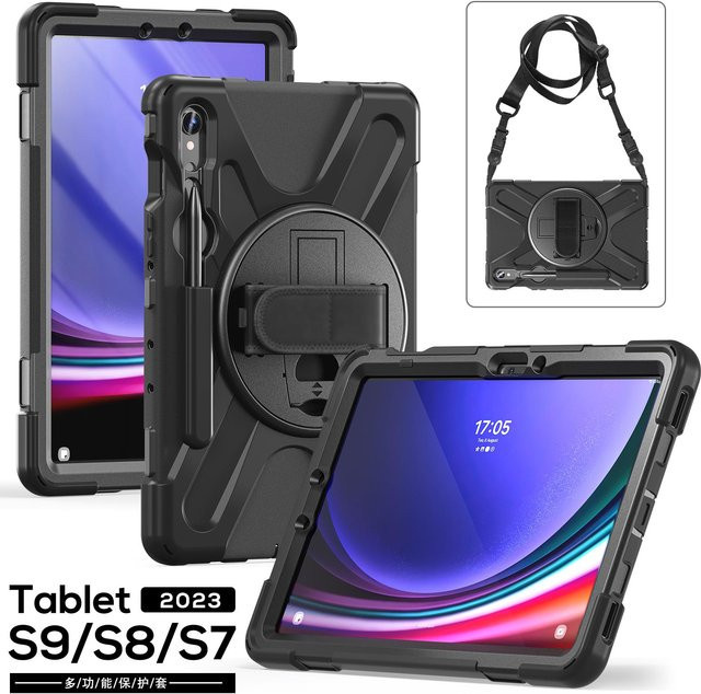 Samsung Universal Schutzhülle für Galaxy Tab S10 Lite, S9 FE, S8, S7 in Schwarz - Bild 1