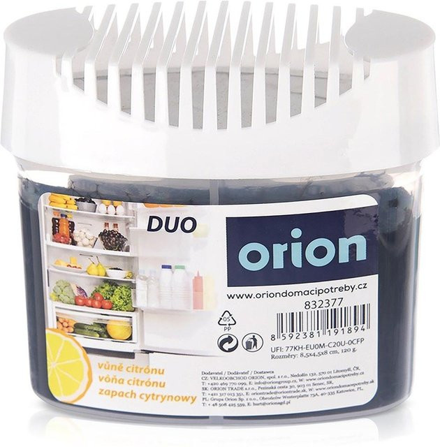 Orion Duo Zitronen Kühlschrank Geruchsabsorber, transparent - Bild 1
