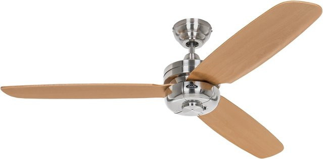 CASAFAN Deckenventilator Night Flight mit Fernbedienung, Farbe: Chrom Gebürstet und Buche, Durchmesser: 132 cm - Bild 1