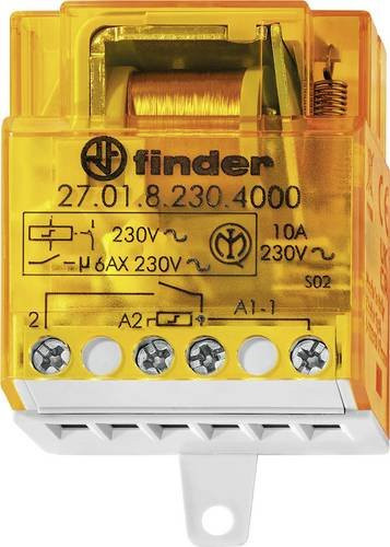 Finder Stromstoß-Schalter Unterputz 27.01.8.230.4000 1 Schließer 230 V/AC 10A 2300 VA transparent - Bild 1