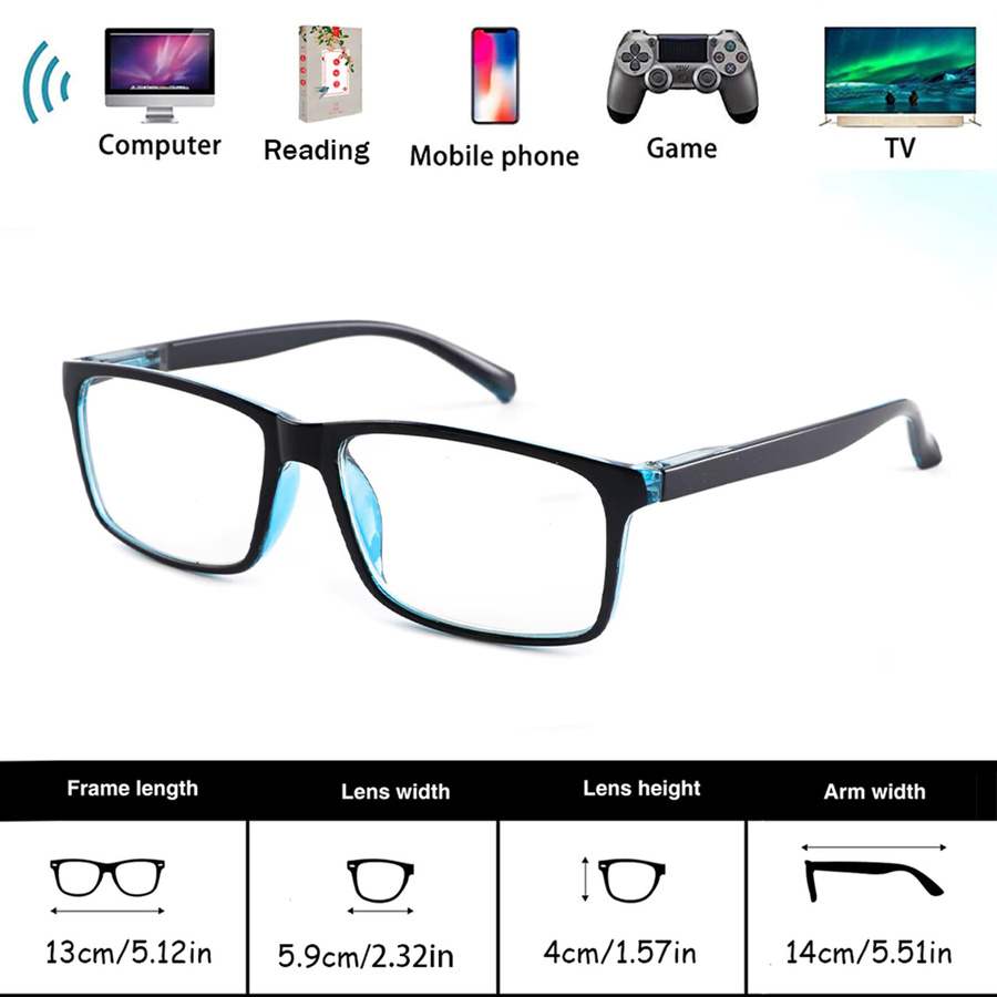Lesebrille mit Musterdruck, Vollrand, rechteckig, Kunststoff, schwarz, Krokodil - Bild 2