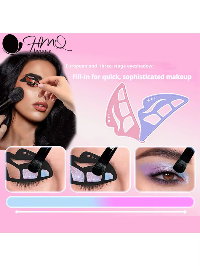 HMQ beauty 5-in-1 Lidschatten-Schablone, Silikon, Black, Unisex - Bild 7
