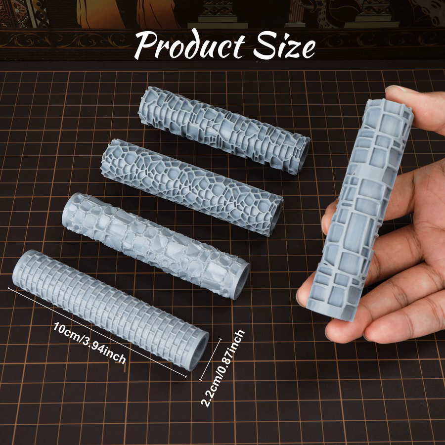 DNDMINIS Terrain-Roller-Set, Texturwerkzeug, 5-teiliges Set - Bild 3